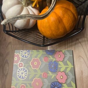 Elegant Floral Journal with Pink and Blue Blooms